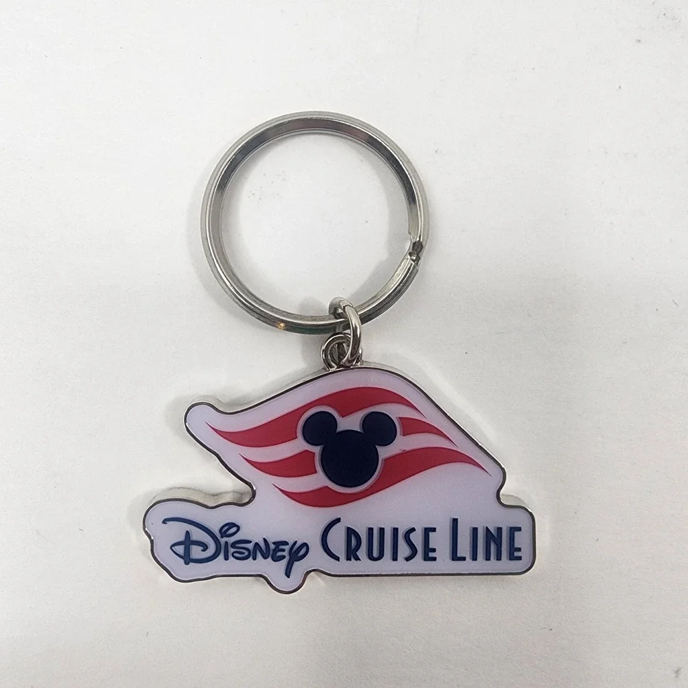 Disney Cruise Line Logo Souvenir Key Chain DCL Logo Key Ring Silver